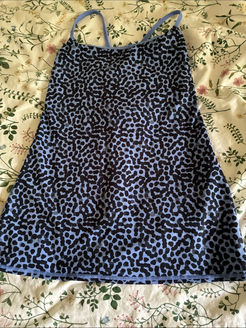 lululemon athletica Blue and Black patterned  tank